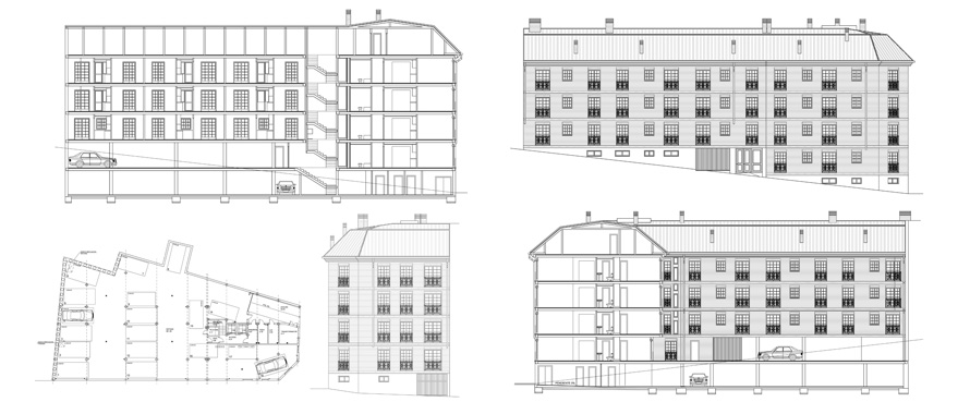 architect alzado building las rozas