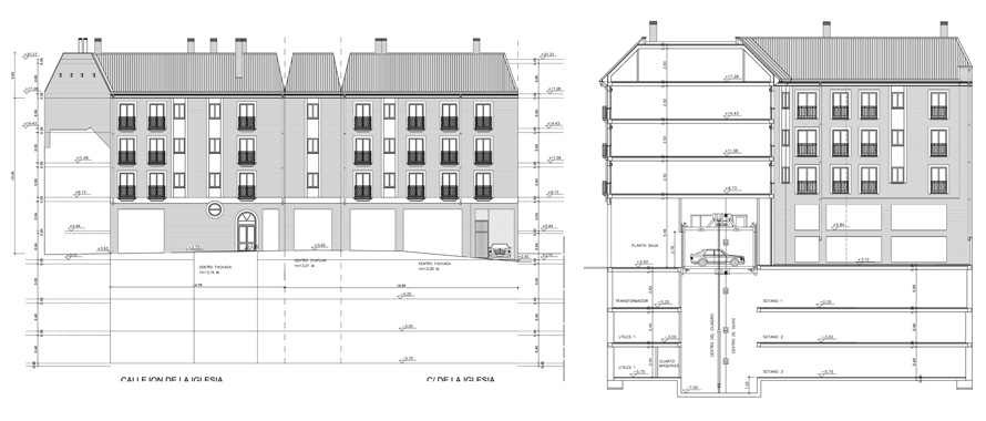 architect alzado building las rozas