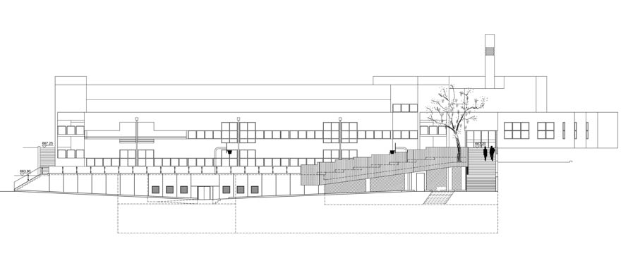 arquitectos alzado ampliacion colegio la moraleja