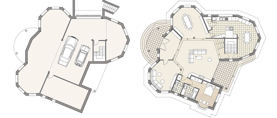 arquitectos planta vivienda las lomas