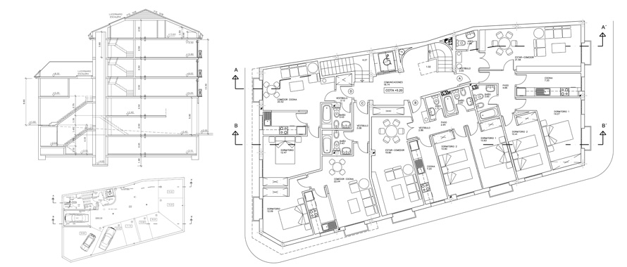 arquitecto planta edificio las rozas