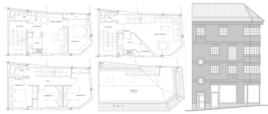 arquitecto plantas edificio las rozas