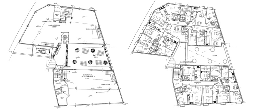 arquitecto plantas edificio las rozas