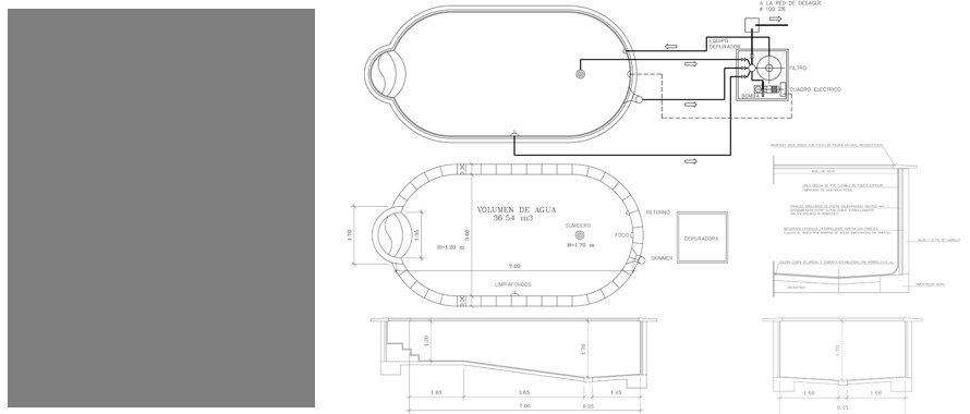 arquitecto plano piscina